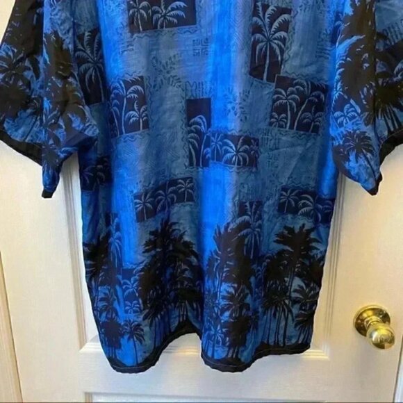 Aloha Joe Mens Hawaiian Shirt Short Sleeves Blue Size Large - Picture 8 of 15
